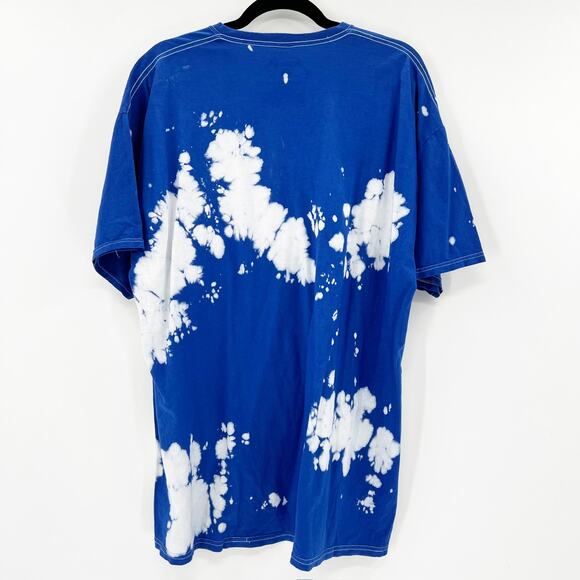 Metallica Unisex Blue Tie Dye Master of Puppets Graphic T Shirt Tee Top Size XL - Picture 2 of 3